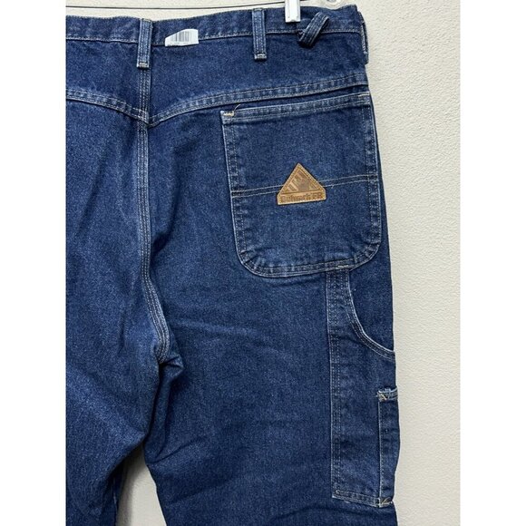 Bulwark FR Jeans Mens 38x31 Blue Fire Resistant Carpenter Straight Work Denim - Picture 3 of 6